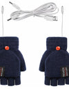 Waterproof USB Electric Double-Sided Heating Glove Mittens With Adjustable Temperature