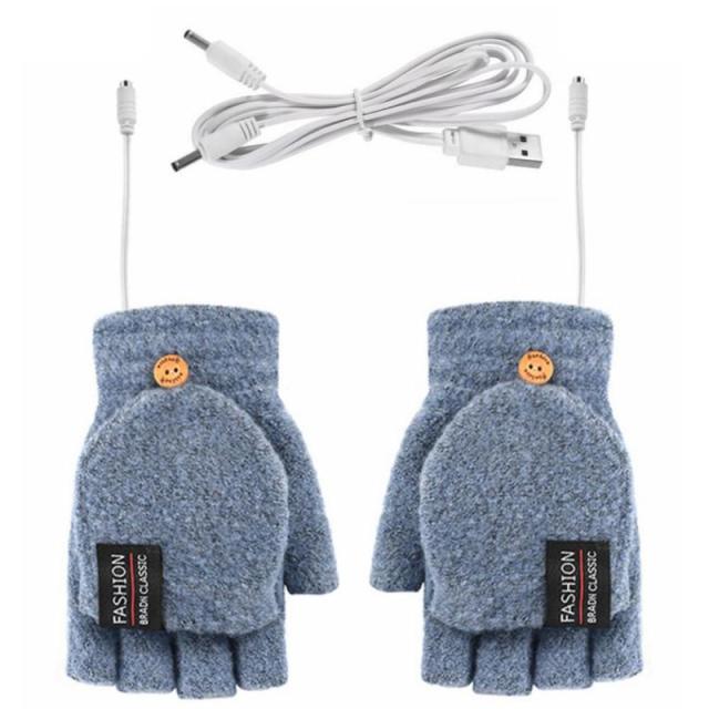 Waterproof USB Electric Double-Sided Heating Glove Mittens With Adjustable Temperature