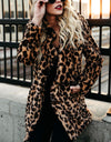S, M, L, XL, XXL Leopard Faux-fur Long Sleeve Waistcoat Hoodie - Fashion Damsel