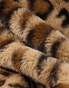 S, M, L, XL, XXL Leopard Faux-fur Long Sleeve Waistcoat Hoodie - Fashion Damsel