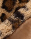 S, M, L, XL, XXL Leopard Faux-fur Long Sleeve Waistcoat Hoodie - Fashion Damsel