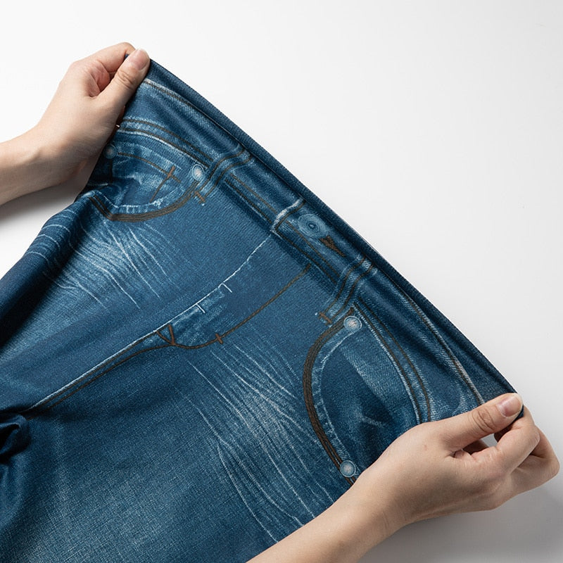Waist Trimming Push Up Elastic Jeggings Denim Pants - Fashion Damsel