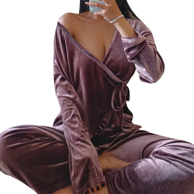 Sexy Pajama Sleepwear Set Set - Fashion Damsel