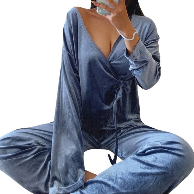 Sexy Pajama Sleepwear Set Set - Fashion Damsel