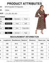 Casual Plus Size Full Sleeve Maxi Stylish Leopard Printed Dress - Fashion Damsel