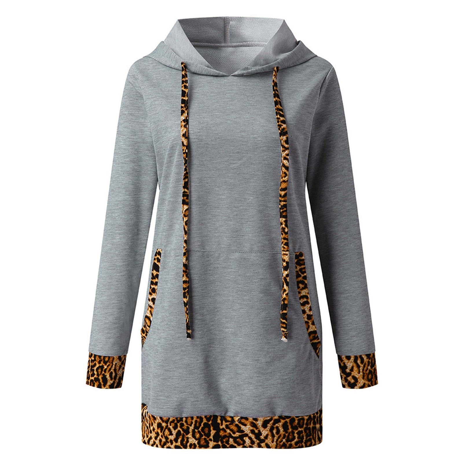 Hooded Leopard Dress - Fashion Damsel