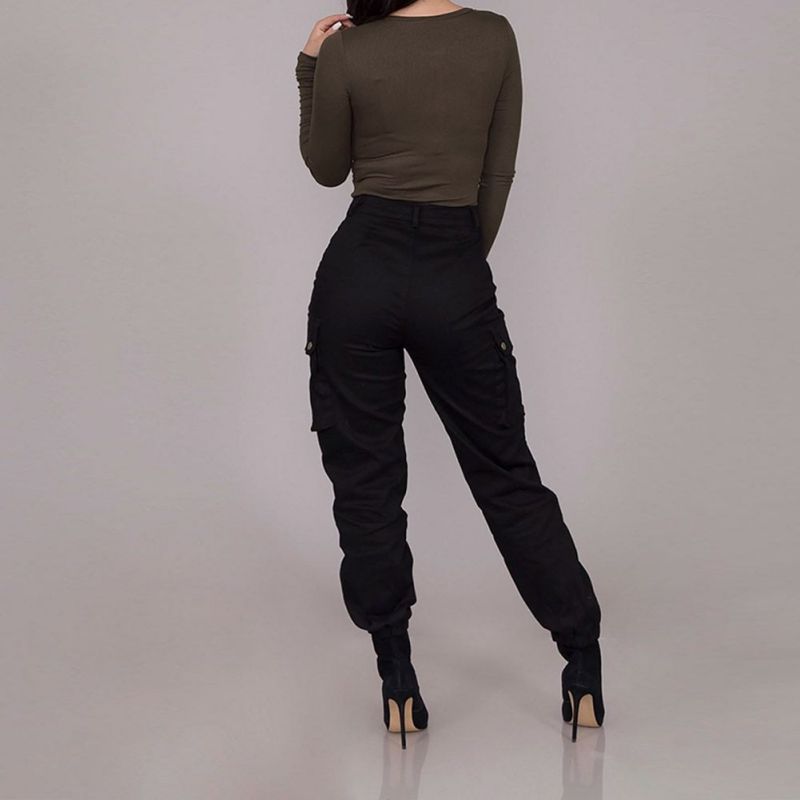 High Waist Cargo Pants For Women - Fashion Damsel