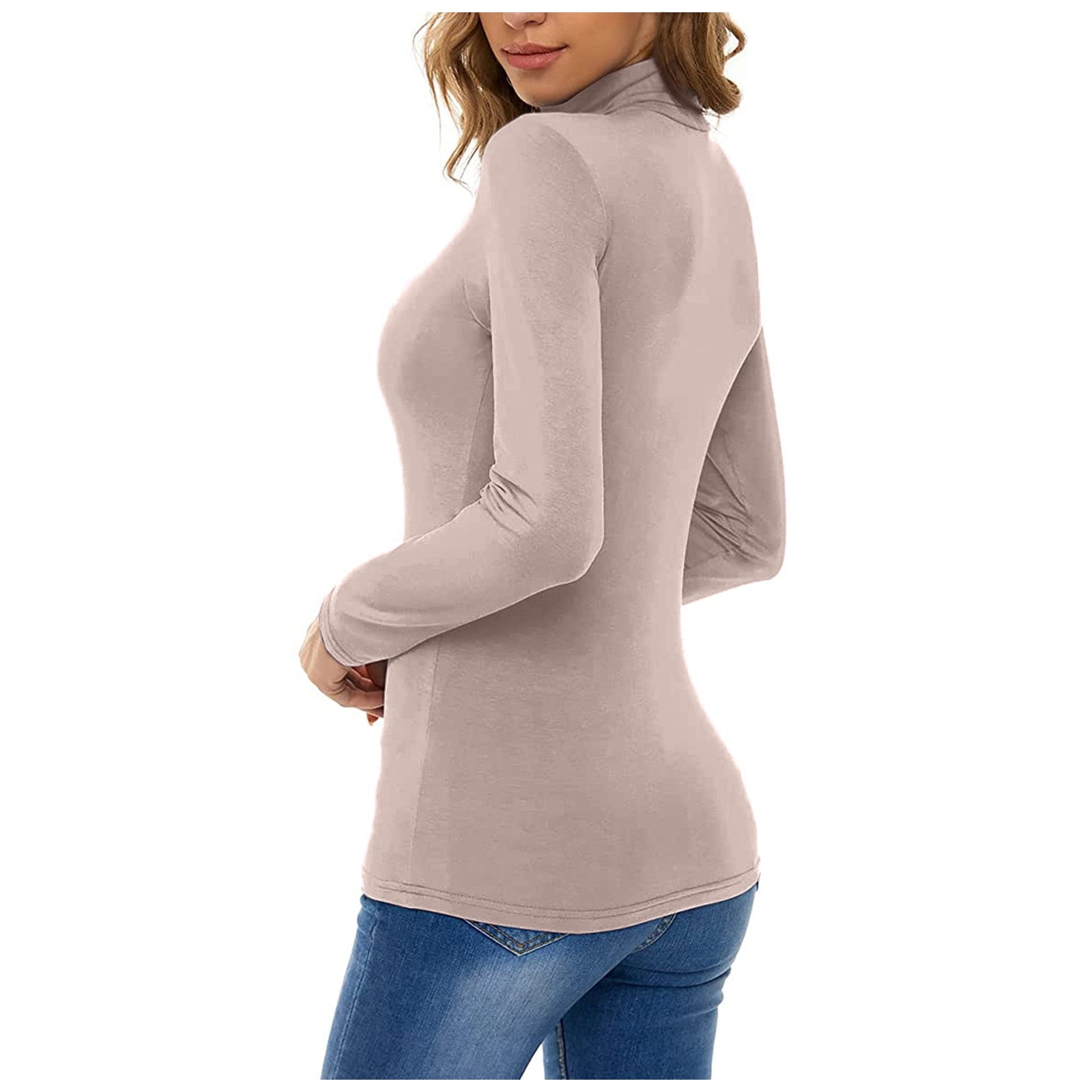 Autumn fleece Vintage Turtleneck - Fashion Damsel