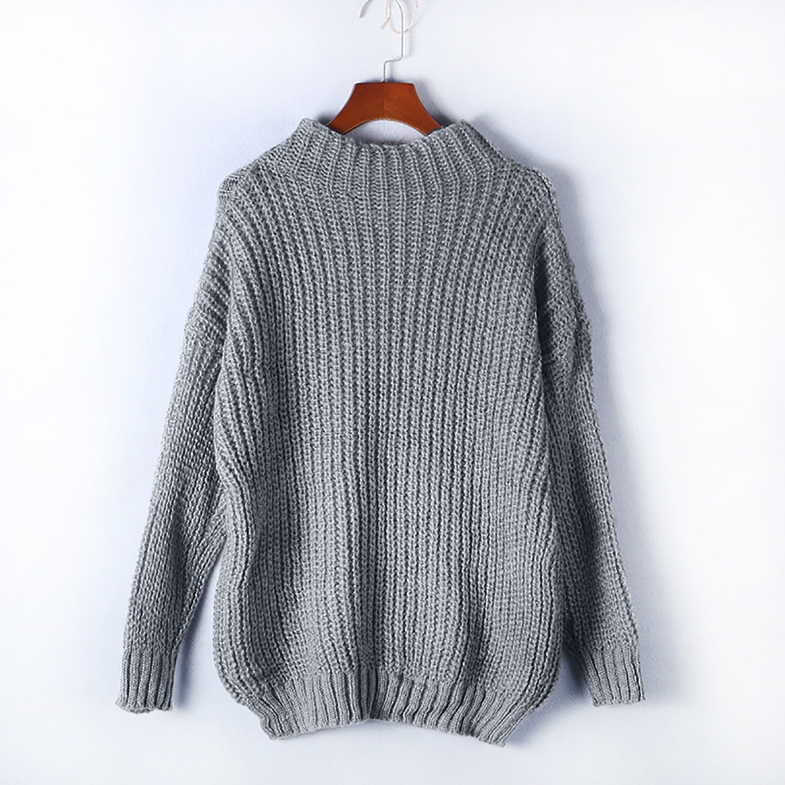 Pullover Knitted Turtleneck Sweater - Fashion Damsel