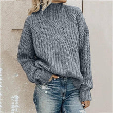 Load image into Gallery viewer, Pullover Knitted Turtleneck Sweater - Fashion Damsel
