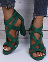 Zipper Open Toe Pump Sandals