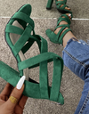 Zipper Open Toe Pump Sandals