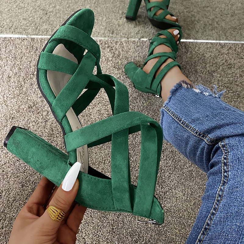 Zipper Open Toe Pump Sandals