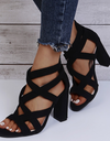 Zipper Open Toe Pump Sandals