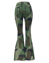 Army Style Plus Size High Waist Denim Bell Bottoms