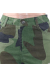 Army Style Plus Size High Waist Denim Bell Bottoms