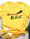 Sexy Red Lipsticks Make Up Artist Letters Print T shirt