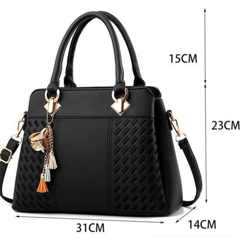 Top-Handle Embroidery Cross body Bag - Fashion Damsel