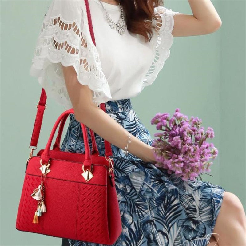 Top-Handle Embroidery Cross body Bag - Fashion Damsel