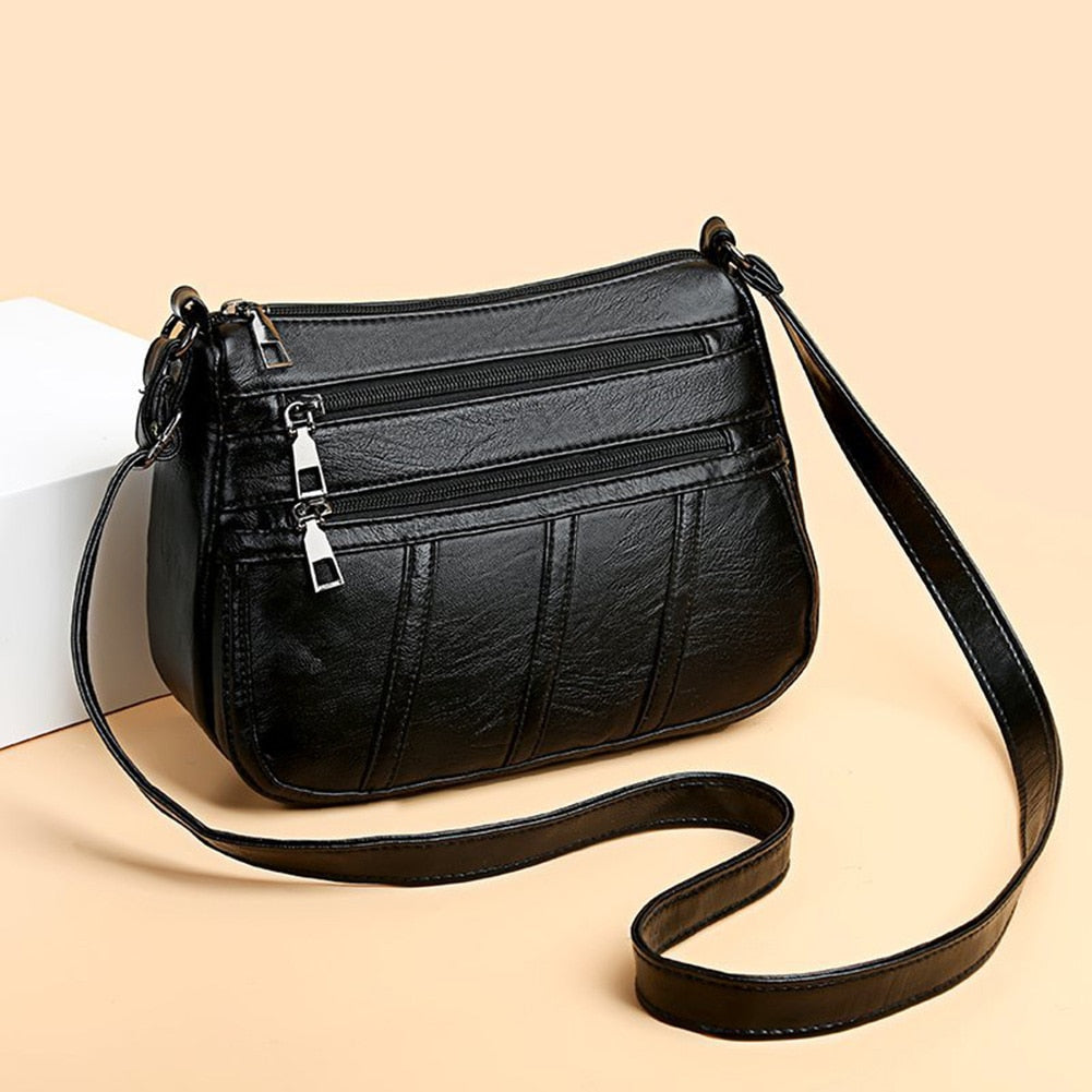 Multi-pocket Zipper Cross body Daily Handbag - Fashion Damsel
