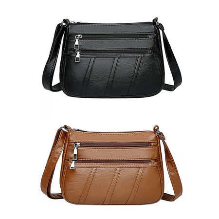 Multi-pocket Zipper Cross body Daily Handbag - Fashion Damsel