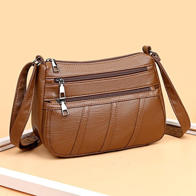 Multi-pocket Zipper Cross body Daily Handbag - Fashion Damsel