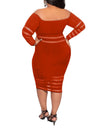 Off-Shoulder Backless Elegant Mesh Maxi Dress