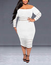 Off-Shoulder Backless Elegant Mesh Maxi Dress