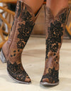 Knee-high High Tube Middle Heel Ladies Cowboy Boots - Fashion Damsel