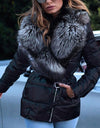 Down Jacket Fur Collar Zipper Winter Coat