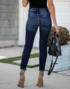 Ripped Casual Denim High Waist Skinny Pant