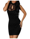 Black Elegant Sleeveless Mini Dress - Fashion Damsel