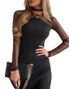 Long Sleeve Black Ribbed Mini Party Dress - Fashion Damsel
