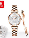 OLEVS Waterproof Luxury Jewel Quartz Watch Set