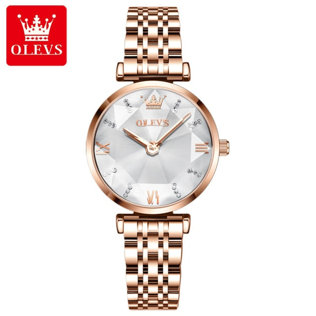 OLEVS Waterproof Luxury Jewel Quartz Watch Set