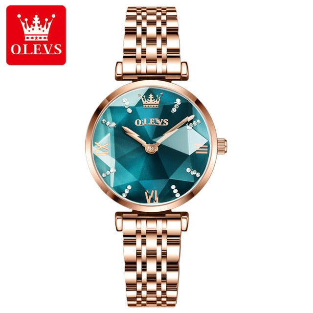 OLEVS Waterproof Luxury Jewel Quartz Watch Set