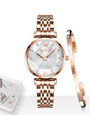 OLEVS Waterproof Luxury Jewel Quartz Watch Set