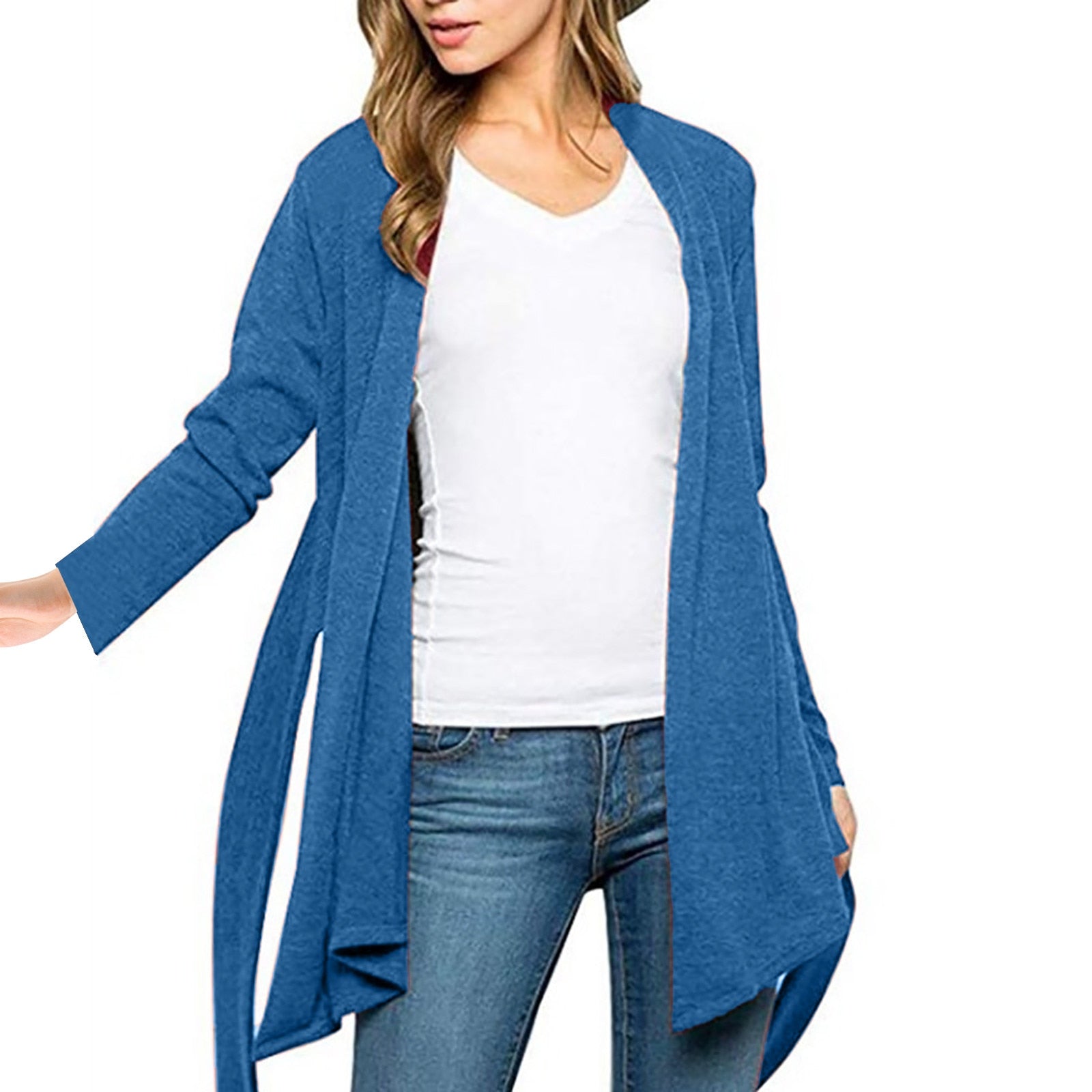 Long Sleeve Drawstring Cardigan - Fashion Damsel