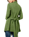 Long Sleeve Drawstring Cardigan - Fashion Damsel