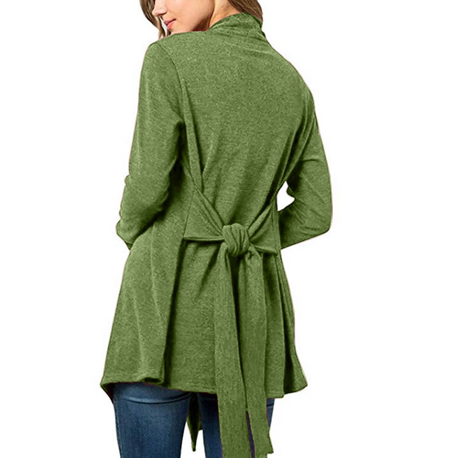 Long Sleeve Drawstring Cardigan - Fashion Damsel