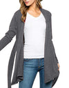 Long Sleeve Drawstring Cardigan - Fashion Damsel