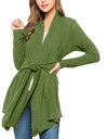 Long Sleeve Drawstring Cardigan - Fashion Damsel