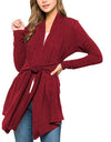 Long Sleeve Drawstring Cardigan - Fashion Damsel