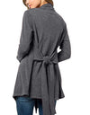 Long Sleeve Drawstring Cardigan - Fashion Damsel