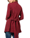 Long Sleeve Drawstring Cardigan - Fashion Damsel