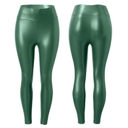 S-5XL Plus Size Faux Leather High Waist  Leggings - Fashion Damsel
