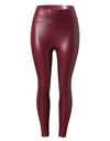 S-5XL Plus Size Faux Leather High Waist  Leggings - Fashion Damsel