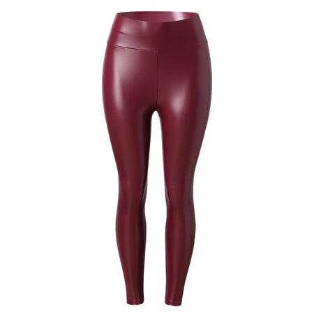 S-5XL Plus Size Faux Leather High Waist  Leggings - Fashion Damsel