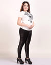 Elastic Push-Up Faux Leather Leggings - Fashion Damsel