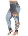 Women's Plus Size Casual Imitation Cowboy Leggings - Fashion Damsel